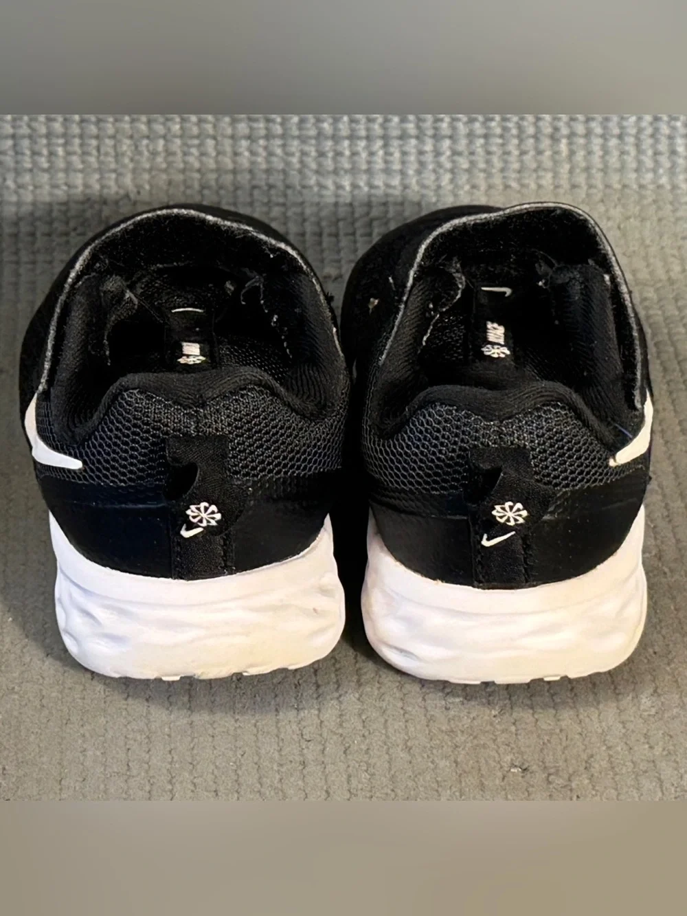 Nike Revolution 6 Sneakers 'Black White' DD1094-003 Toddler Size 7C
